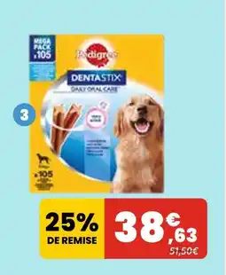 Animalis Pedigree Dentastix - x105 offre