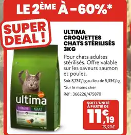 Animalis ULTIMA Croquettes chats sterilisés offre