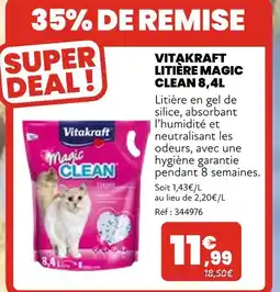 Animalis Vitakraft Litière Magic Clean 8,4L offre