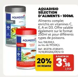 Animalis Aquadisio Sélection d'aliments - 100ml offre