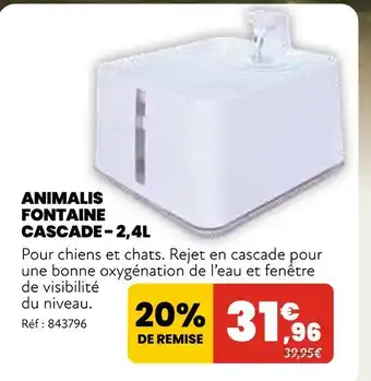 Animalis Animalis Fontaine cascade - 2,4L offre