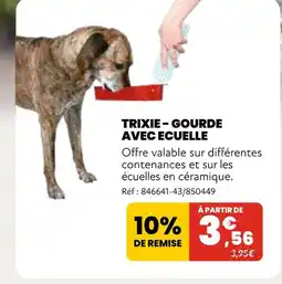 Animalis Trixie Gourde avec écuelle offre