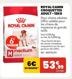 Animalis Royal Canin Croquettes adult – 12kg offre