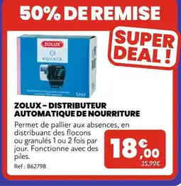 Animalis Zolux Distributeur automatique de nourriture offre