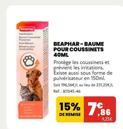 Animalis Beaphar Baume pour coussinets 40ml offre