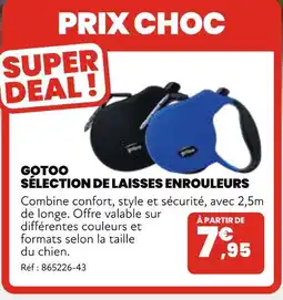 Animalis Gotoo Sélection de laisses enrouleurs offre