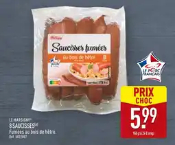 ALDI LE MARSIGNY Saucisses fumées offre