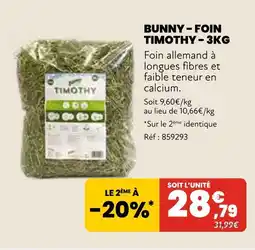 Animalis Bunny Foin Timothy - 3kg offre