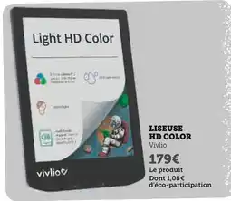 Super U VIVLIO Liseuse hd color offre