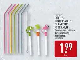 ALDI CROFTON Pailles réutilisables ou embouts pour paille offre