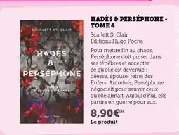 Super U EDITIONS HUGO POCHE Hadès & perséphone - tome 4 offre