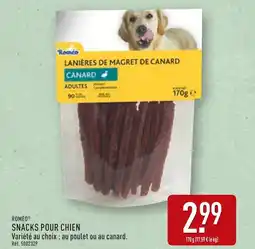 ALDI ROMÉO SNACKS POUR CHIEN offre