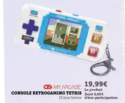 Super U MY ARCADE CONSOLE RETROGAMING TETRIS offre