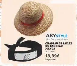 Super U ABYSTYLE Chapeau de paille ou bandeau manga offre