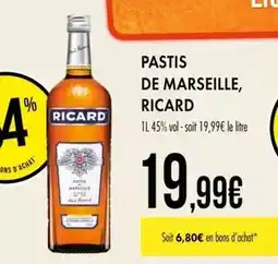 E.Leclerc Ricard - pastis de marseille offre