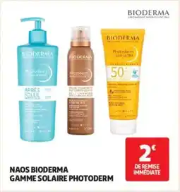 Auchan Naos bioderma gamme solaire photoderm offre