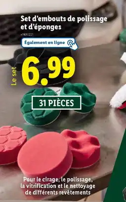 Lidl Set d'embouts de polissage et d'éponges offre