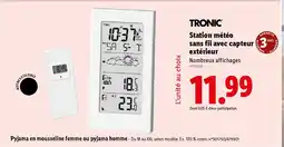 Lidl TRONIC Station météo sans fil avec capteur extérieur offre
