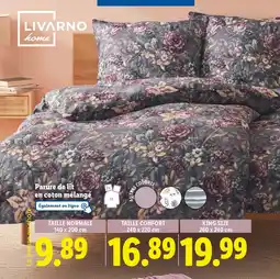 Lidl Parure de lit en coton mélangé offre