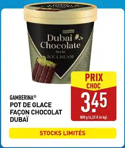 ALDI GAMBERINA Pot de glace façon chocolat dubai offre