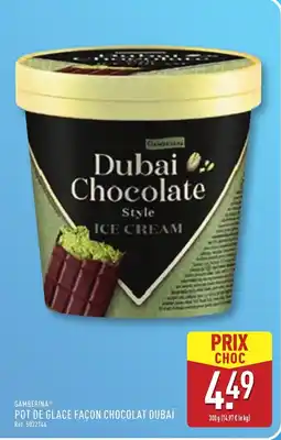 ALDI GAMBERINA Pot de glace façon chocolat dubaï offre