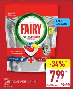 ALDI FAIRY Tablette lave-vaisselle offre