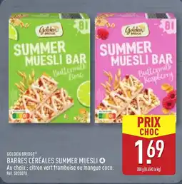 ALDI GOLDEN BRIDGE Barres céréales summer muesli offre