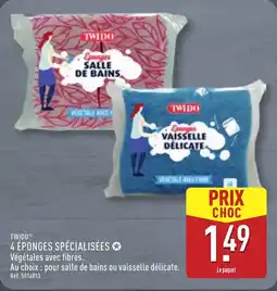 ALDI TWIDO 4 éponges spécialisées offre