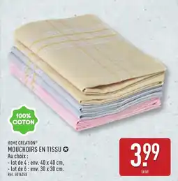 ALDI HOME CREATION Mouchoirs en tissu offre
