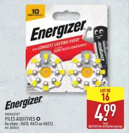 ALDI ENERGIZER Piles auditives offre