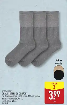 ALDI UP 2 FASHION Chaussettes de confort offre