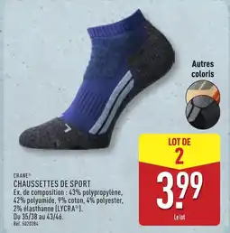 ALDI CRANE Chaussettes de sport offre