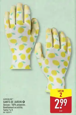 ALDI GARDENLINE Gants de jardin offre