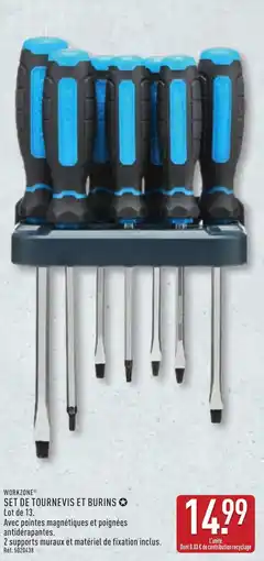 ALDI WORKZONE Set de tournevis et burins offre