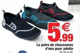 Bazarland La paire de chaussures d'eau pour adulte offre