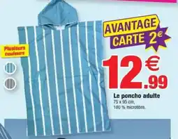 Bazarland Le poncho adulte 75 x 95 cm, offre