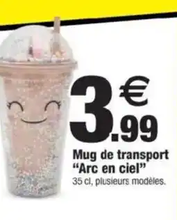 Bazarland Mug de transport "Arc en ciel" offre
