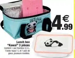Bazarland Lunch box "Kawai" 3 pièces offre
