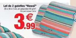 Bazarland Lot de 2 galettes "Hawaï" offre
