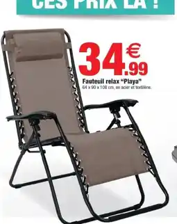 Bazarland Fauteuil relax "Playa" offre