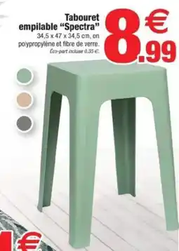 Bazarland Tabouret empilable "Spectra" offre