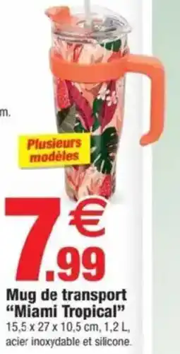 Bazarland Mug de transport "Miami Tropical" offre