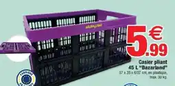 Bazarland Casier pliant "Bazarland" offre