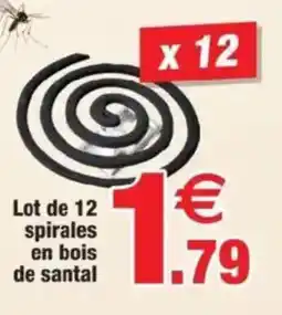 Bazarland Lot de 12 spirales en bois de santal offre