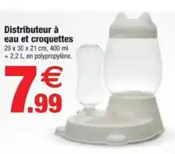 Bazarland Distributeur à eau et croquettes offre