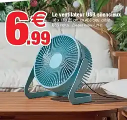 Bazarland Le ventilateur USB silencieux offre