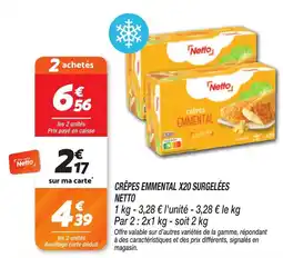 Netto NETTO Crêpes emmental x20 surgelées offre
