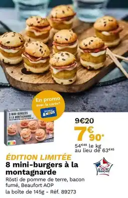 Picard Promo - édition limitée 8 mini-burgers à la montagnarde offre