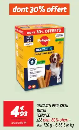 Netto PEDIGREE Dentastix pour chien moyen offre