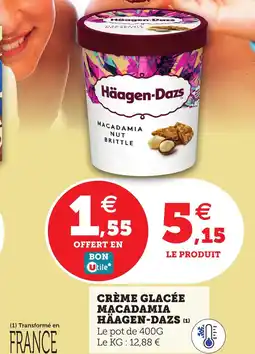 Utile HÄAGEN-DAZS Crème glacée macadamia offre